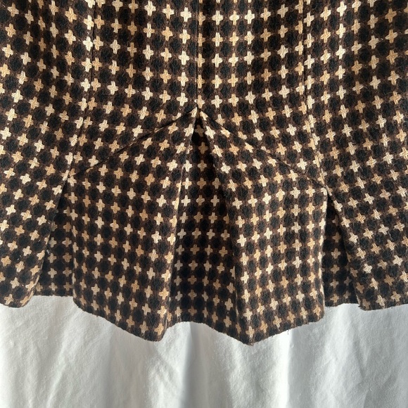 🍂ANN TAYLOR | LOFT | PLAID PLEATED SKIRT | BROWN & BLACK | SIZE 2 PETITE - Picture 6 of 10